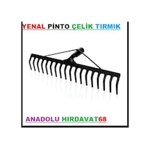 Yenal Tirmik Çelik Bahçe Tirmiği 14 Diş 39 Cm Pinto Modeli Siyah
