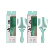 Vepa Airflex Dolaşık Saç Açma Fırçası, Kolay Tarama, Elektriklenme Önleyici Tarak Su Yeşili 2 Paketi