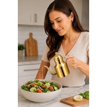 Komple 304 Çelik Gold 500 Ml Yağdanlık Sosluk Ve Sirkelik Mt271sr Çok Renkli
