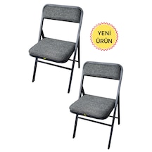 Hey 2'li Katlanır Kamp Sandalyesi Piknik Sandalyesi Gri