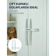 4 Adet Çocuk Güvenlik Dolap Kilidi Dayanıklı Uzun Ömürlü Tasarım Yeni Nesil