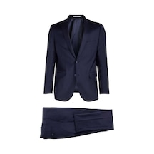 İgs Erkek Lacivert Slim Fit / Dar Kalıp Mono Yaka Takım Elbise-9616 Lacivert
