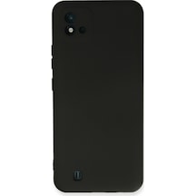 Newface Realme C11 2021 Kılıf Nano İçi Kadife Silikon - Siyah Siyah
