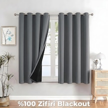 100% Zifiri Blackout Kuşgözü Dikim Tek Kanat Antrasit