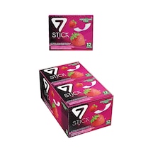 7stıck Sekersız 12lı Çilek Aromalı Sakız 33gr 12 Adet