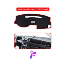 Volkswagen Golf 5 2003-2009 Torpido Örtüsü Güneşten, Isıdan, Çatlamadan Korur Tam Uyum C3 Kırmızı