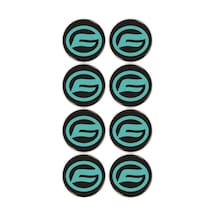 Cf Moto Logo 8'Li Koruma Takozu 3D Sticker Etiket Siyah Turkuaz