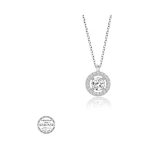 Swarovski Taşlı Gümüş Tektaş Kadın Kolye (551181031)