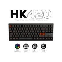 Hawk Hk420 Rgb Tkl Phantom Switch Kablolu/kablosuz Mekanik Oyuncu Ckckhwk0037