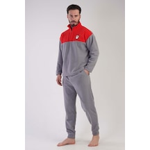 Sevim Erkek Uzun Kol Polar Gri Pijama Takım C2t8n1o303 001