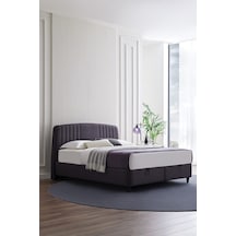 Yataş Bedding Canto Baza, Silver Başlık Tek Kişilik 2'li Set 100x200 - Antrasit