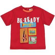Panço Erkek Çocuk Baskılı Kısa Kollu T-shirt Kırmızı 2311bb05015-751 001
