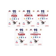 Limit 2027 11. Sınıf Fizik + Kimya + Biyoloji + Tarih + Coğrafya Soru Bankası Seti 5 Kitap Maarif Model