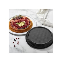 Cook-lab 30 Cm Zindeliklı Emaye Kaplamalı Kek Turta Tart Kalıbı Siyah Diğer