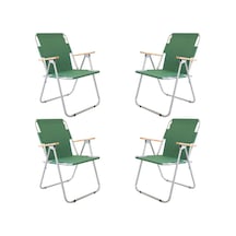 Bofigo 4 Adet Katlanır Sandalye Kamp Sandalyesi Balkon Sandalyesi Katlanabilir Piknik ve Bahçe Sandalyesi Yeşil