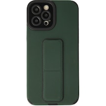Apple iPhone Uyumlu 12 Pro Max Kılıf Mega Standlı Silikon - Yeşil Bzsxx00 1