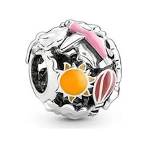 925 Ayar Gümüş Gökkuşağı, Gökyüzü Ve Seyahat Bileklik Uyumlu Charm Çok Renkli