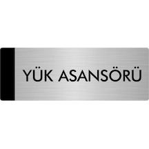 Metal Yönlendirme Levhası, Departman Kapı Isimliği Yük Asansörü 7x20 Cm Gümüş Renk