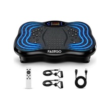 Fastgo Profesyonel 2d Titreşimli Egzersiz Aleti 199 Hız Seviyesi, 5 Farklı Mod Ve Bluetooth Hoparlörlü Uzaktan Kumandalı Ve 2 Direnç Spor Aleti, Siyah