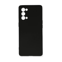 Oppo Reno 5 Pro Uyumlu Kılıf Nano İçi Kadife Silikon - Siyah