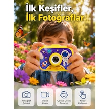 Mini Çocuk Dijital Fotoğraf Makinesi Type-c Şarjlı Hd Video Kamera 2.0 İnç Tft Renkli Ekran Çok Renkli