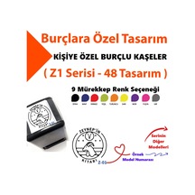 Özel İsim Yazılı Hediyelik Kaşe, Otomatik Burçlu Kaşe, Kare Damga Z1 Serisi