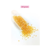 Kesme Cam Boncuk 2mm - 60 Gram - Şeffaf Koyu Sarı - Bnc361