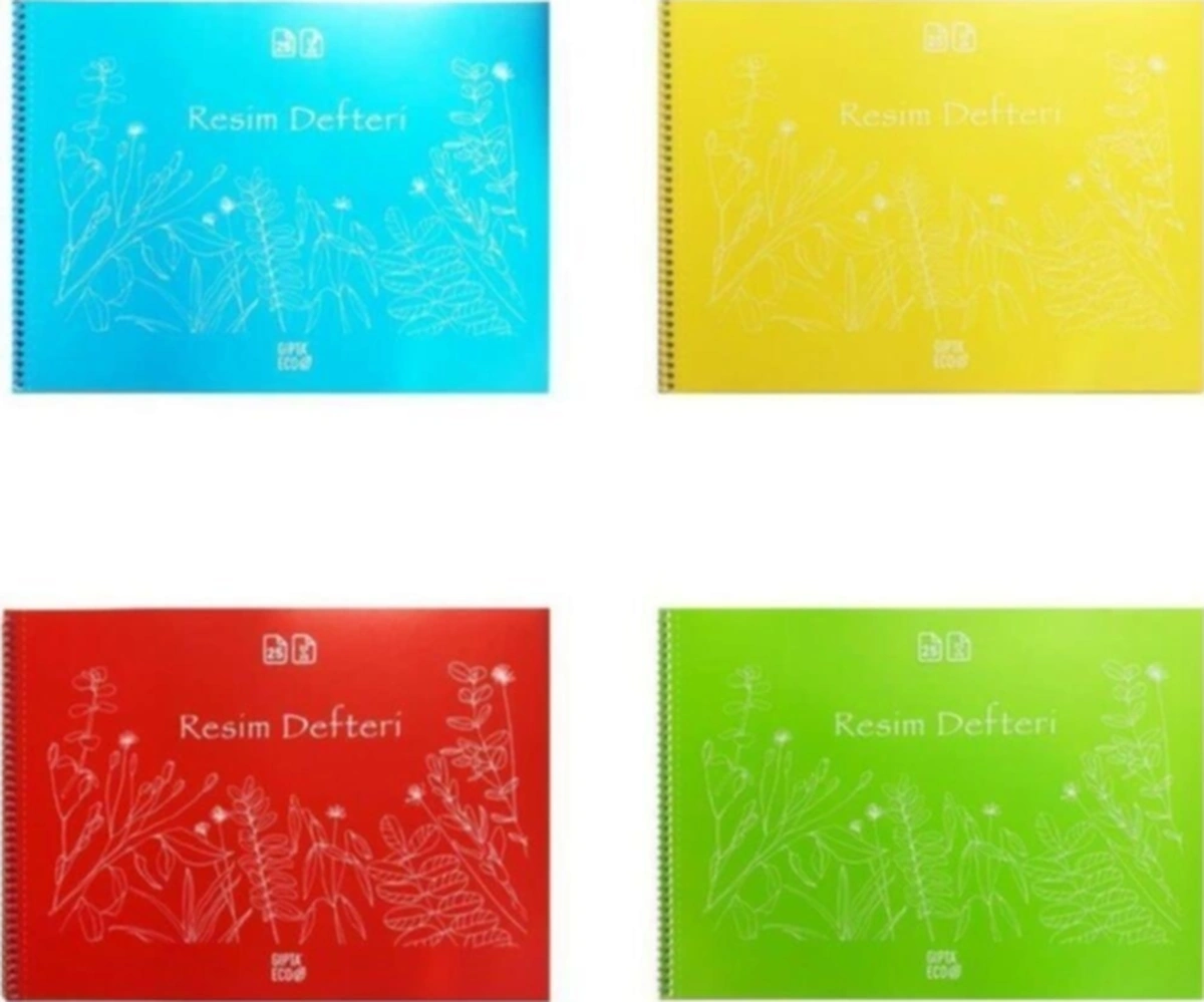 Eco Spiralli Resim Defteri 25 Yaprak 35 X 50 Cm 1 Paket 12 Adet