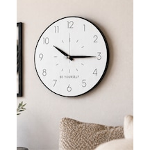 Şık Tasarım Duvar Saati 40 Cm Modern No4040 Beyaz