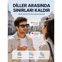 Astraltech Siyah Aı Akıllı Gözlük Fotoğraf Video Ses Kayıtlı Çoklu Dil Çeviri Bluetooth