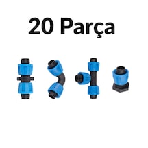 16mm Damlama Tamir Seti Ters Kilitli Nipel Dirsek Te Tapa 20 Parça