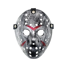 Mey İthalat Jason Maskesi Hannibal Maskesi Metal Gümüş Renk 20x25 Cm
