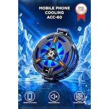Premium Oyun Fanı Cihaz Aparatı Oyuncu Aracı Kablolu Cep Telefon Soğutucu Acc60 Siyah
