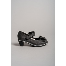 EPAAVM - Topuklu Fiyonklu Siyah Star Kız Çocuk Ayakkabı - EYL... Siyah