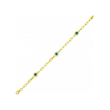 Altın Bileklik Nazar Boncuklu 5.20 Gram 14 Ayar Sarı Altın