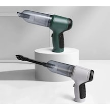 Mini Beyaz Güçlü Emiş Üfleme Özellikli Ev Araç Kablosuz Şarjlı El Süpürgesi 2in1