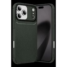 Apple İphone 17 Pro Uyumlu Auto Focus Karbon Kapak - Koyu Yeşil
