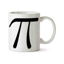 Black White Pi Day Pi Sayısı Günü 2 Porselen Kupa Bardak Beyaz