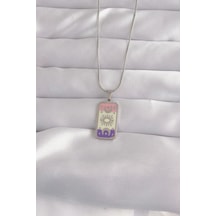 Dodes Dodes 316l Çelik Gümüş Renk Karışık Mineli Ay Figür Tarot Kolye Tg27bko9044 Çok Renkli