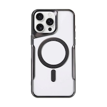 Apple iPhone Uyumlu 14 Pro Kılıf Boyi Magsafe Silikon Kapak - Siyah Bz8683140788605