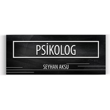 Kişiye Özel Psikolog Duvar & Kapı İsimliği model 8 - Siyah Merme