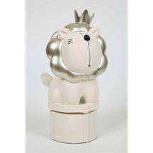 Vitale Polyester Silver Aslanlı Kutu 25x12 Cm Ak.kz0047