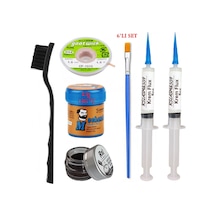 Krem Lehim Mchanc 138 C 42gr Havya Uç Temizleyici Flux Lehim Toplama Cp-1515 Lehim Emme Teli 2fırça Seti04