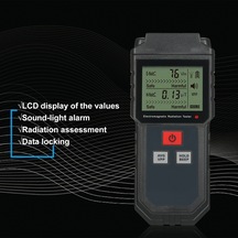Geeroyoo Et825 Ev Tipi Taşınabilir Elektromanyetik Radyasyon Ölçer, 5hz-3500mhz Frekans Aralığı, Sesli-ışıklı Alarm, Lcd Ekran