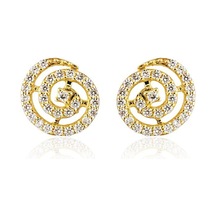 Sembol Gold Prenses Altın Küpe Lava Taşlı