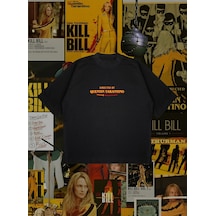 Tarzsokak Directed By Tarantino Baskılı Oversize Unisex Pamuklu Nefes Alan Kalın Kumaşlı Siyah