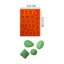 Değerli Taşlar Silikon Şeker Hamuru, Sabun, Mum Kalıp