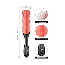 Lom1211 Styling Brush 9 Sıra Şekillendirme Fırçası Curly Girl Kıvırcık Kız Metodu Fırçası Siyah
