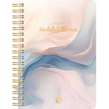 Süresiz Planlayıcı Spiralli Ajanda Defter Marble 17x24 Cm Çok Renkli