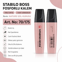 Boss Fosforlu Kalem 1 Adet Metin İşaretleme Kalemi Gül Kurusu